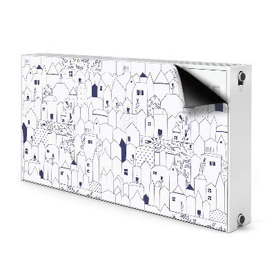 Decorative radiator cover Drawing city