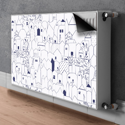 Decorative radiator cover Drawing city