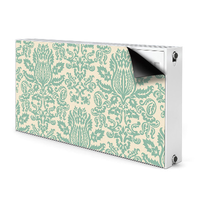 Magnetic radiator mat Green damask