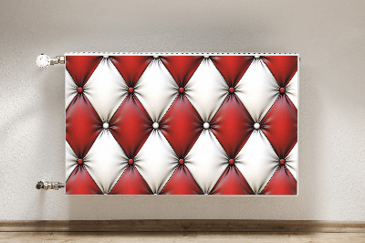 Radiator cover White and red pik pattern