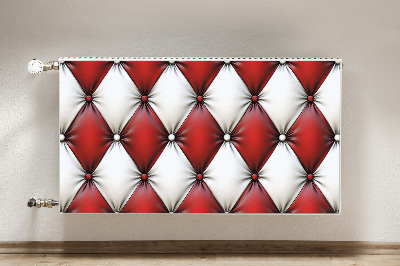 Radiator cover White and red pik pattern