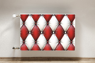 Radiator cover White and red pik pattern