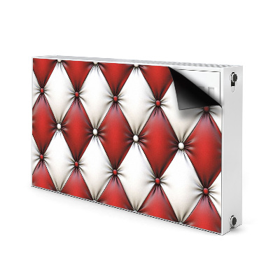 Radiator cover White and red pik pattern