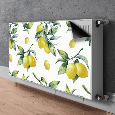 Magnetic radiator mat Yellow lemons