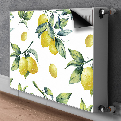 Magnetic radiator mat Yellow lemons