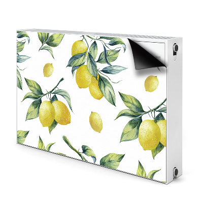 Magnetic radiator mat Yellow lemons