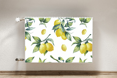 Magnetic radiator mat Yellow lemons