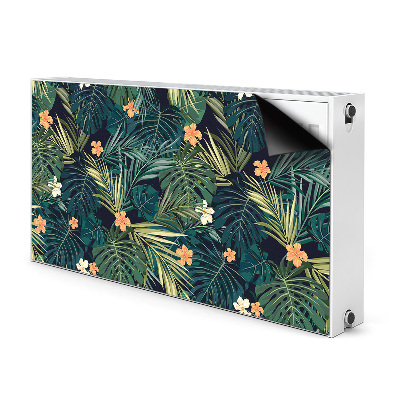 Printed radiator mat Flowers and leaves