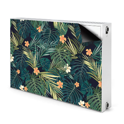 Printed radiator mat Flowers and leaves