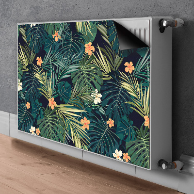 Printed radiator mat Flowers and leaves