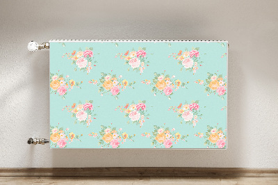 Decorative radiator mat Pastel bouquets