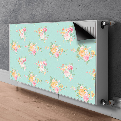 Decorative radiator mat Pastel bouquets