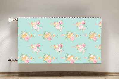 Decorative radiator mat Pastel bouquets