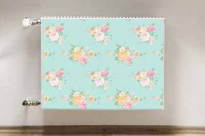 Decorative radiator mat Pastel bouquets