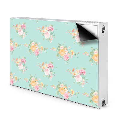 Decorative radiator mat Pastel bouquets