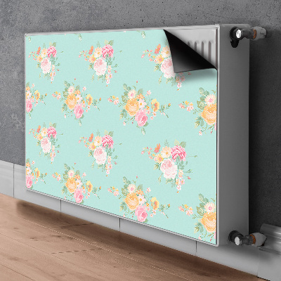 Decorative radiator mat Pastel bouquets