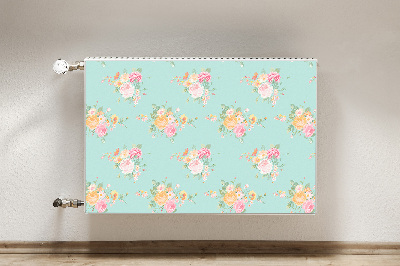 Decorative radiator mat Pastel bouquets