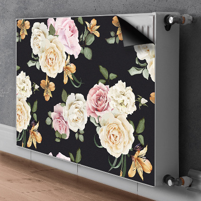 Magnetic radiator mat Vintage roses