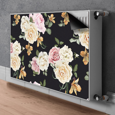 Magnetic radiator mat Vintage roses