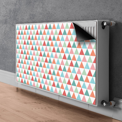 Decorative radiator cover Colorful triangles