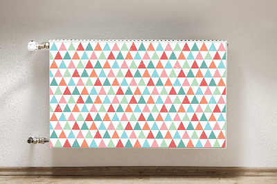 Decorative radiator cover Colorful triangles