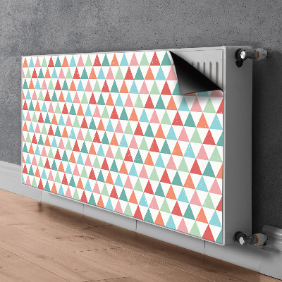 Decorative radiator cover Colorful triangles