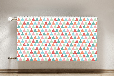 Decorative radiator cover Colorful triangles