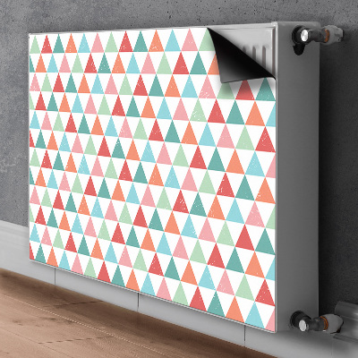 Decorative radiator cover Colorful triangles