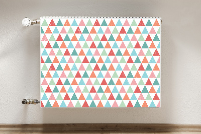 Decorative radiator cover Colorful triangles