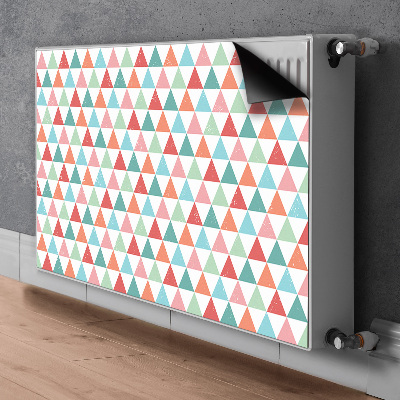 Decorative radiator cover Colorful triangles