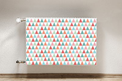 Decorative radiator cover Colorful triangles