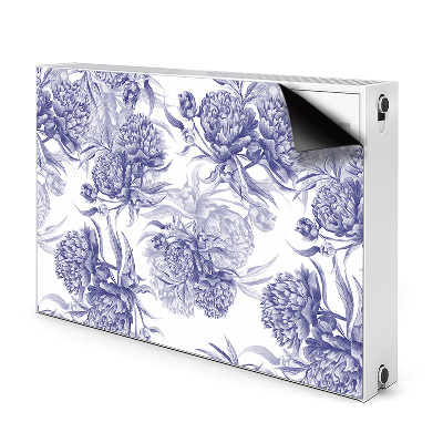 Magnetic radiator mat Purple peonies