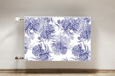 Magnetic radiator mat Purple peonies