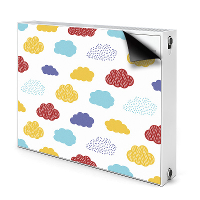 Decorative radiator cover Colorful clouds