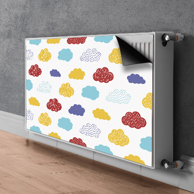 Decorative radiator cover Colorful clouds