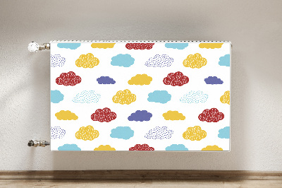 Decorative radiator cover Colorful clouds