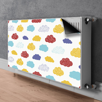 Decorative radiator cover Colorful clouds