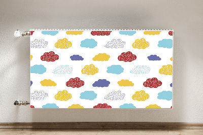 Decorative radiator cover Colorful clouds