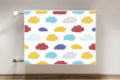 Decorative radiator cover Colorful clouds