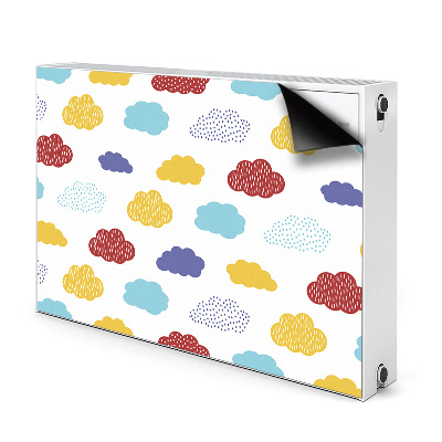 Decorative radiator cover Colorful clouds