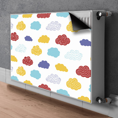 Decorative radiator cover Colorful clouds