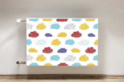 Decorative radiator cover Colorful clouds