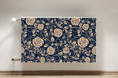 Magnetic radiator mat Vintage golden roses