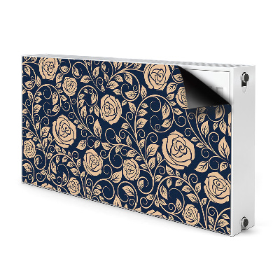 Magnetic radiator mat Vintage golden roses