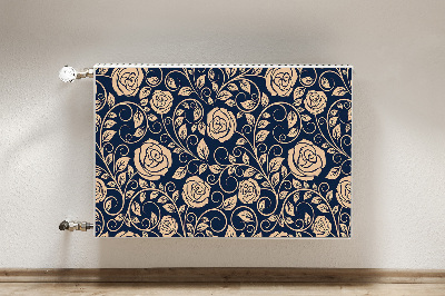 Magnetic radiator mat Vintage golden roses