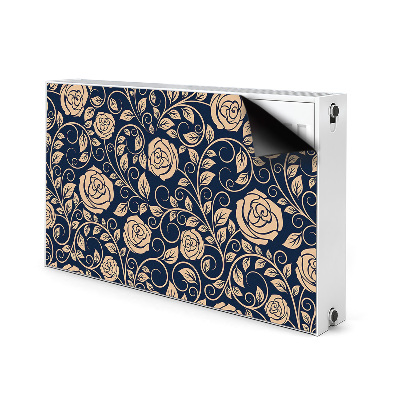 Magnetic radiator mat Vintage golden roses