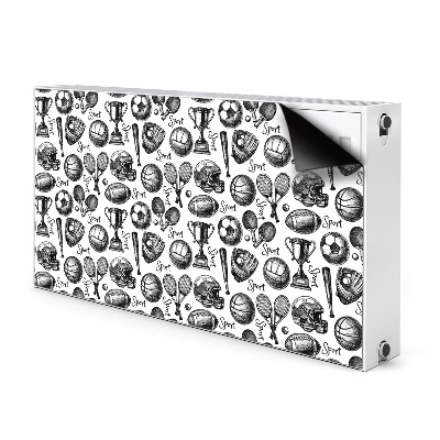 Decorative radiator cover Sports motifs