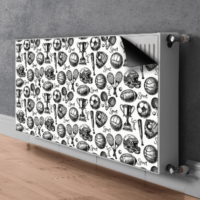 Decorative radiator cover Sports motifs