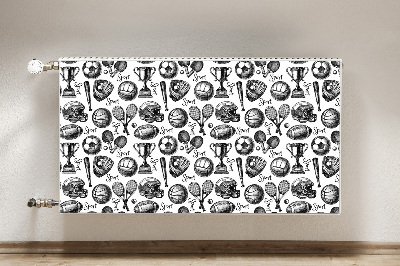 Decorative radiator cover Sports motifs