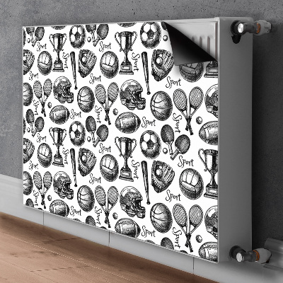 Decorative radiator cover Sports motifs